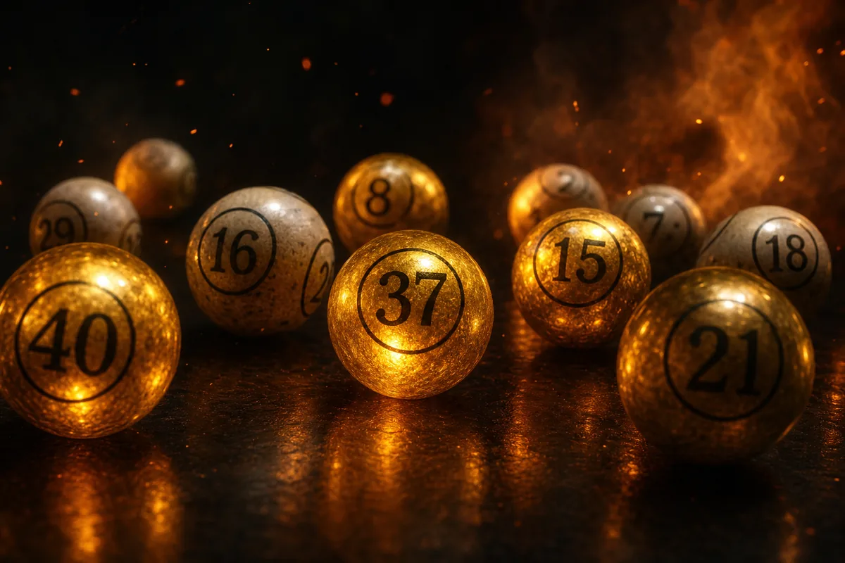 Bola angka togel emas bercahaya untuk prediksi pasaran